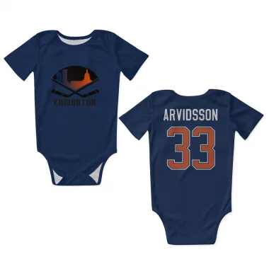 Blue Edmonton Oilers Viktor Arvidsson   Newborn & Infant Bodysuit