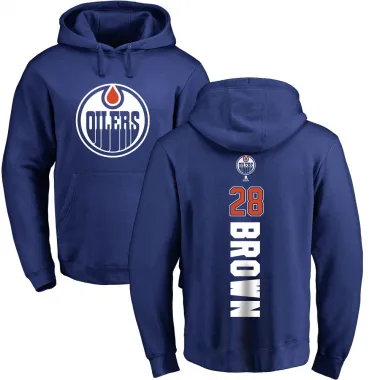 Brown Men's Connor Brown Edmonton Oilers Branded Royal Backer Pullover Hoodie