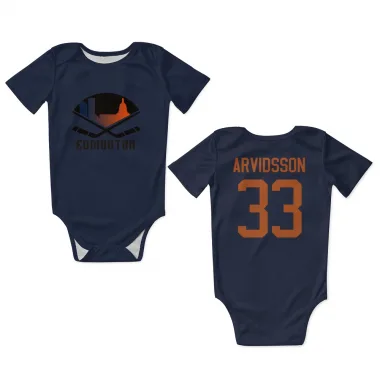 Navy Edmonton Oilers Viktor Arvidsson   Newborn & Infant Bodysuit