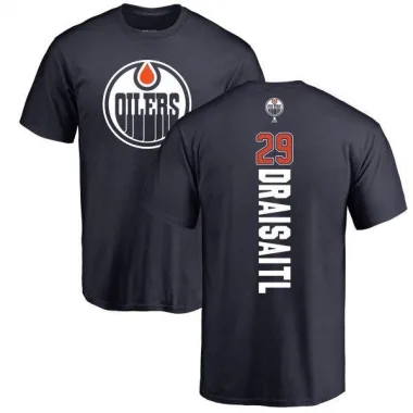 Navy Men's Leon Draisaitl Edmonton Oilers Backer T-Shirt -