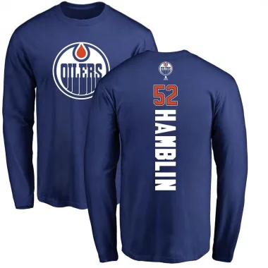 Royal Men's James Hamblin Edmonton Oilers Backer Long Sleeve T-Shirt -